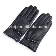 Neu warme Knöpfe Stil Handschuhe schwarz Leder Ottomane